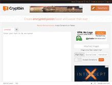 Tablet Screenshot of cryptbin.com
